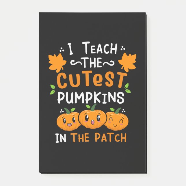 Halloween Teacher Cutest Pumpkins Birthday Post-it Notes (Front)