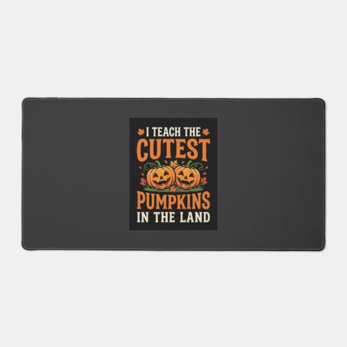 Halloween Teacher Cutest Pumpkins Design_1 Desk Mat