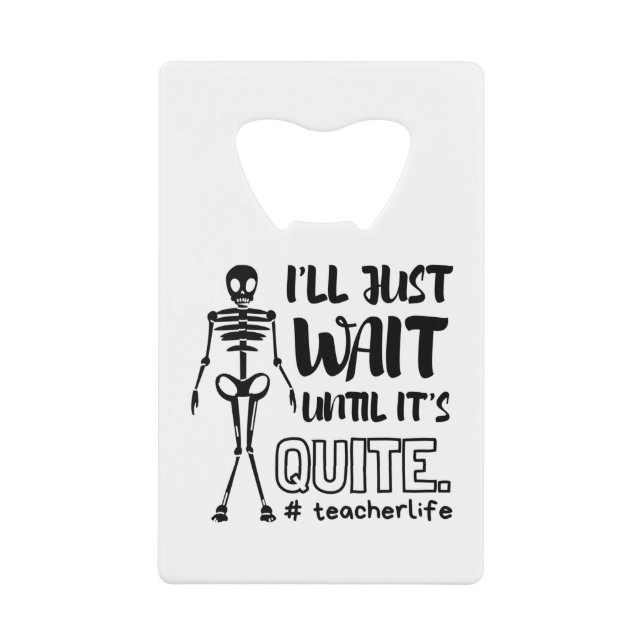 Halloween Teacher Fall Teacher Credit Card Bottle Opener (Front)