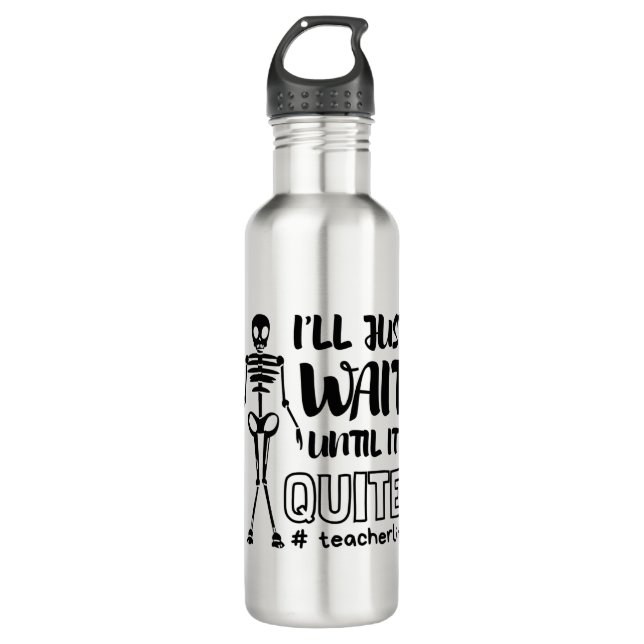 Halloween Teacher Fall Teacher Stainless Steel Water Bottle (Front)