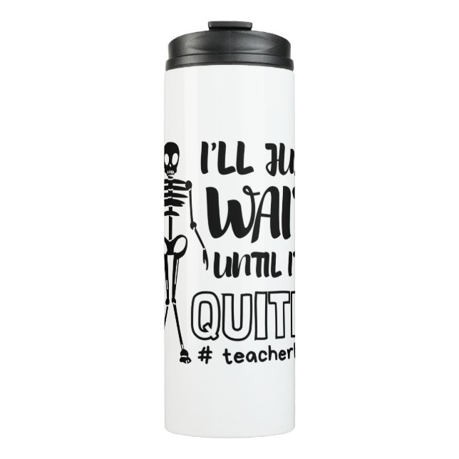 Halloween Teacher Fall Teacher Thermal Tumbler (Front)