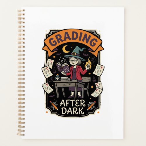 Halloween Teacher Grading After Dark Planner