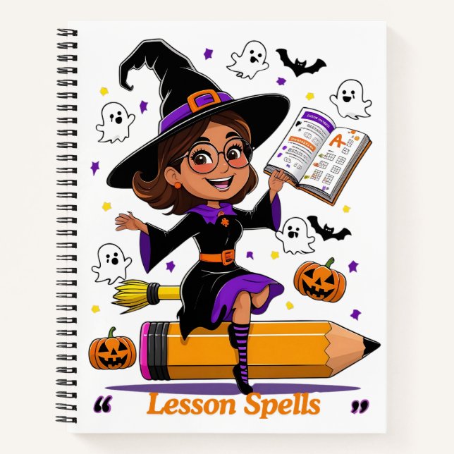 Halloween Teacher  Notebook (Front)
