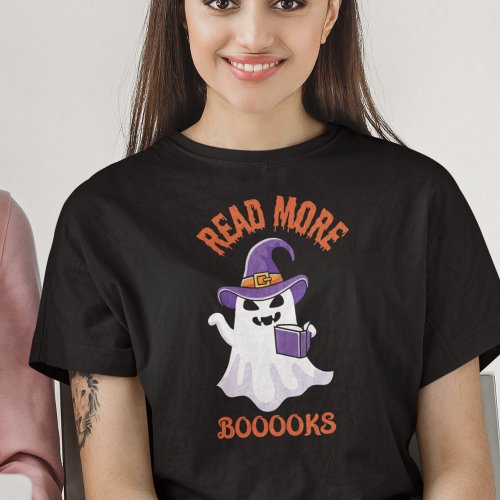 Halloween Teacher Read More Books Ghost  T_Shirt