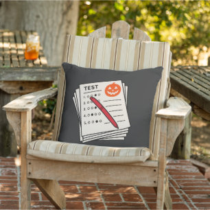 Halloween Teacher Shirt Funny Teacher Halloween Outdoor Pillow