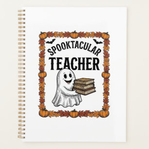 Halloween Teacher Spooktacular Ghost Books Vintage Planner