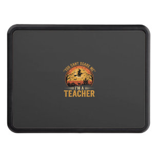 Halloween Teacher Witch Cat Design Hitch Cover