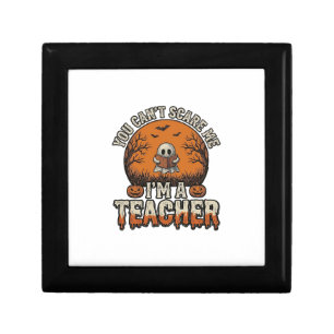 Halloween Teacher You Cant Scare Me Vintage Design Gift Box