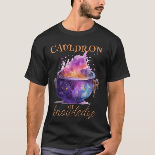 Halloween Teachers Cauldron of Knowledge T_Shirt