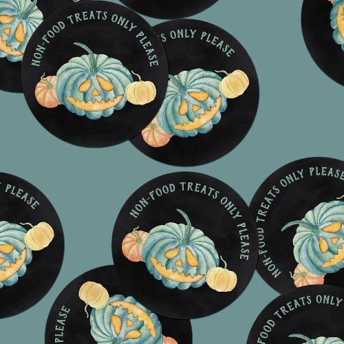 Halloween Teal Pumpkin Allergy Awareness Classic Round Sticker