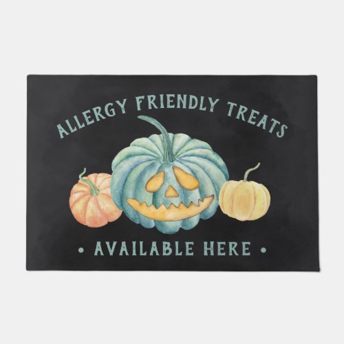 Halloween Teal Pumpkin Allergy Friendly Treats Doormat