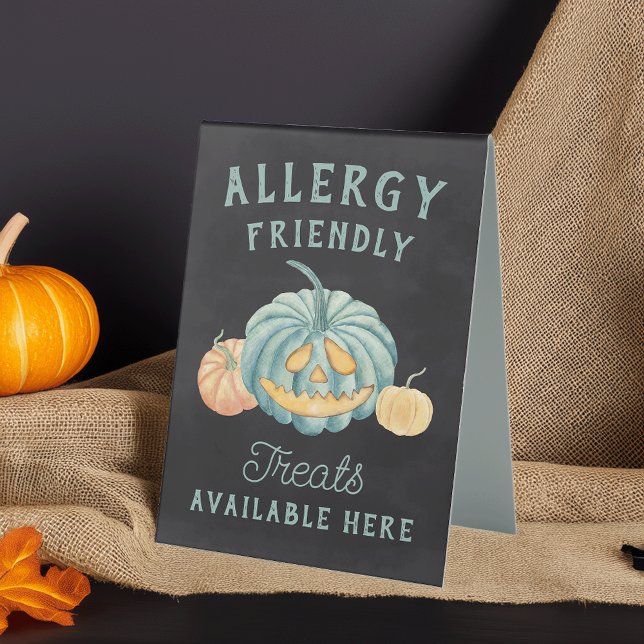 Halloween Teal Pumpkin Allergy Friendly Treats Table Tent (Creator Uploaded)
