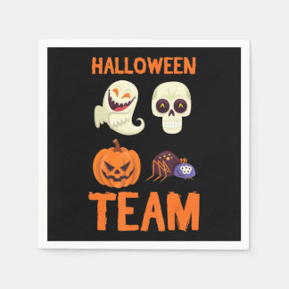 Halloween Team Skeleton Pumpkin Ghost Spider Spook Napkins