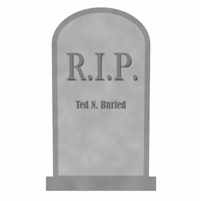Halloween Ted N. Buried Tombstone Photo Sclupture Cutout (Front)