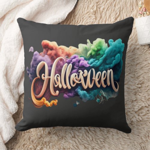 Halloween Tee Logo Throw Pillow
