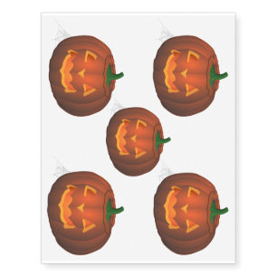 Halloween Temporary Tattoo Pumpkin Skin Art Gifts