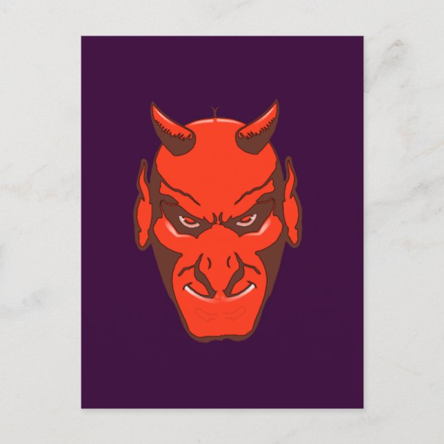 Halloween Teufelskopf devils head Postcard (Front)