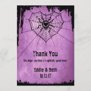 Halloween Thank You card with spider