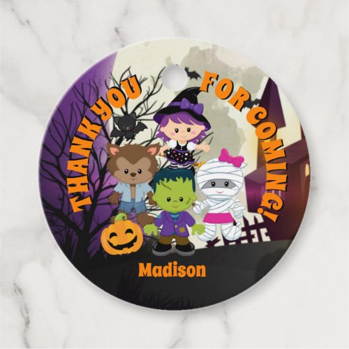 Halloween Thank You Tags for Kids Personalized