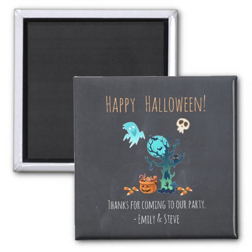 Halloween Thanks Ghosts Bats Skulls  Candy Magnet