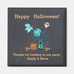 Halloween Thanks Ghosts Bats Skulls & Candy Magnet