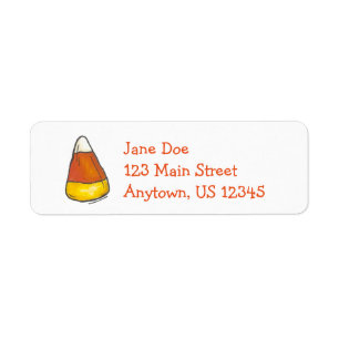 Halloween Thanksgiving Candy Corn Autumn Fall Label