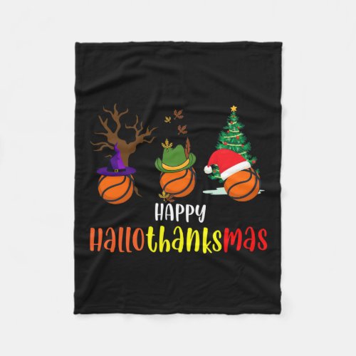 Halloween Thanksgiving Christmas Basketball Hallot Fleece Blanket