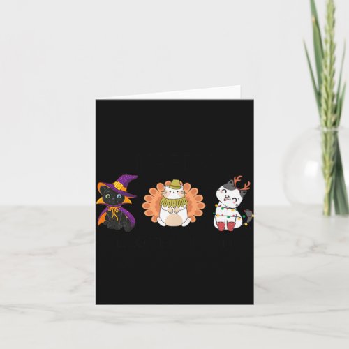 Halloween Thanksgiving Christmas Happy Hallothanks Card