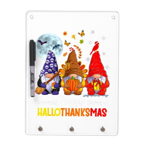 Halloween Thanksgiving Christmas Happy HalloThanks Dry Erase Board