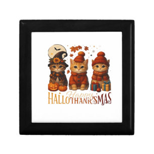 Halloween Thanksgiving Christmas Happy HalloThanks Gift Box