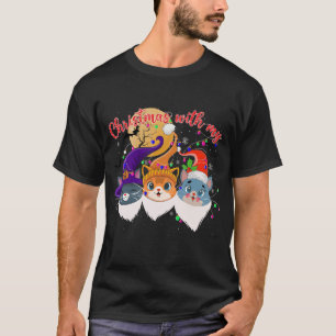 Halloween Thanksgiving Christmas Happy Hallothanks T-Shirt