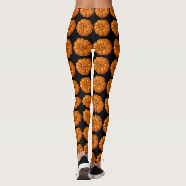 Halloween Thanksgiving small Pumpkins Leggings (Back)