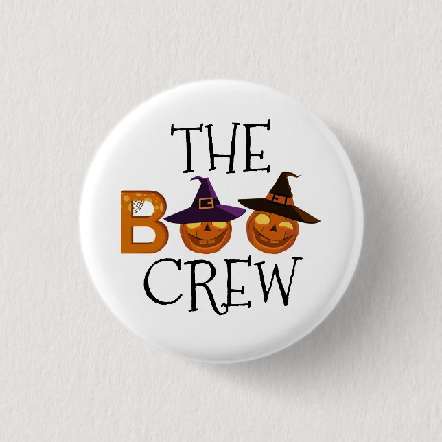 Halloween The Boo Crew Illustration  Button (Front)