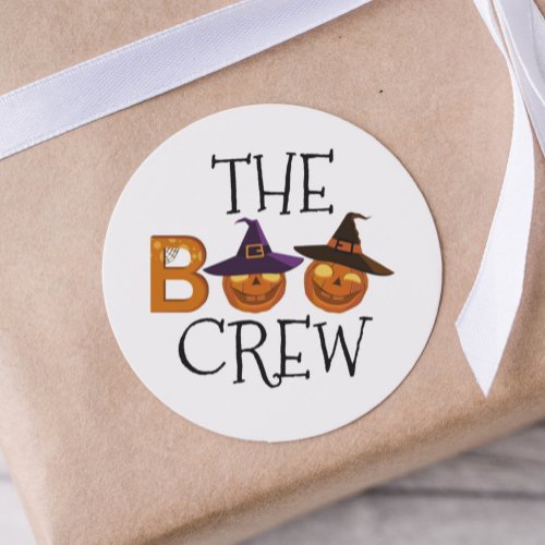 Halloween The Boo Crew Illustration Classic Round Sticker
