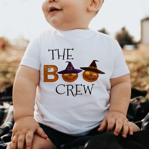 Halloween The Boo Crew Illustration Family     Baby T_Shirt