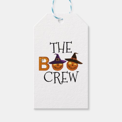Halloween The Boo Crew Illustration Gift Tags