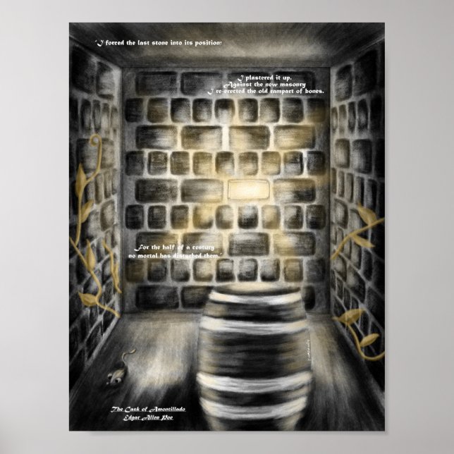 Halloween The Cask of Amontillado Art Print (Front)