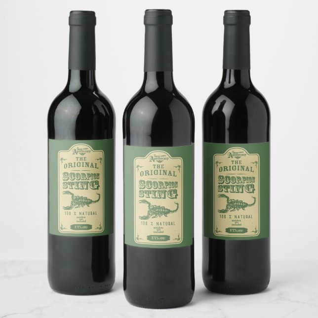 Halloween The Original Scorpion Sting Wine Label (Bottles)
