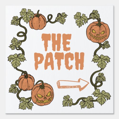 Halloween The Patch Pumpkins Wooden Box Sign