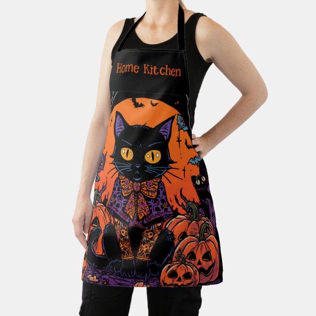 Halloween,The Pumpkin Patch Prowler ,Black Cat Apron (Insitu)