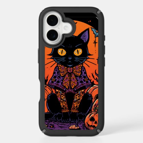 Halloween, The Pumpkins Patch Prowler,Black Cat iPhone 16 Case