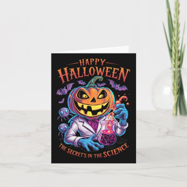 Halloween The Secret’s In The Science Teacher Scie Card (Front)