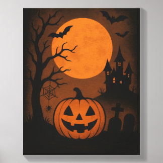 Halloween Theme Art design Canvas Photo Tile