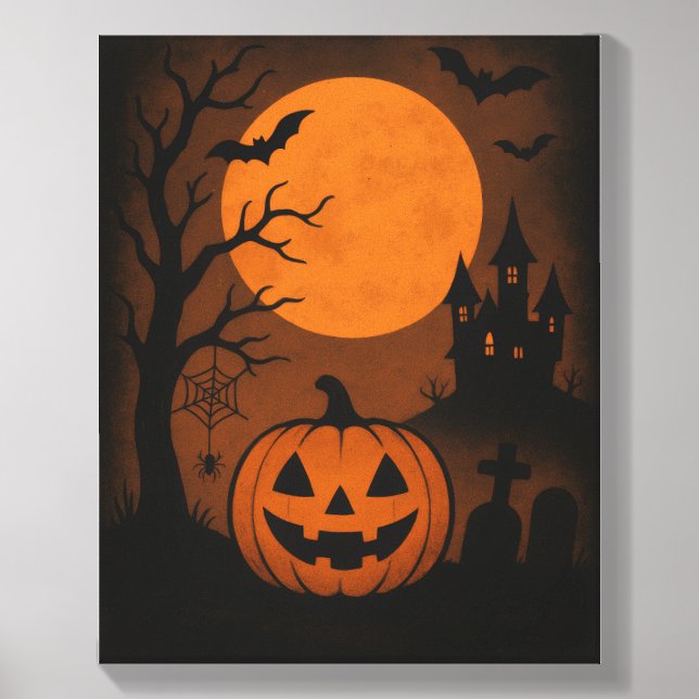 Halloween Theme Art design  Canvas Photo Tile (Front Set)