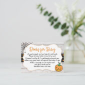 Halloween Theme Baby Shower Book Request Card (Standing Front)