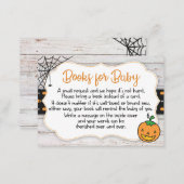 Halloween Theme Baby Shower Book Request Card (Front/Back)