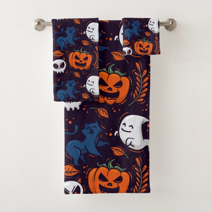 Halloween Theme Bath Towel Set