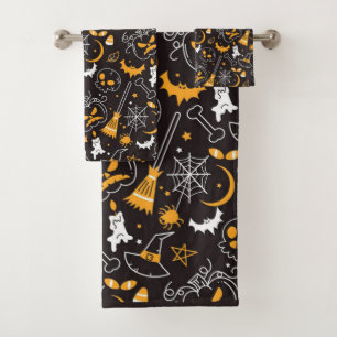 Halloween Theme Bath Towel Set