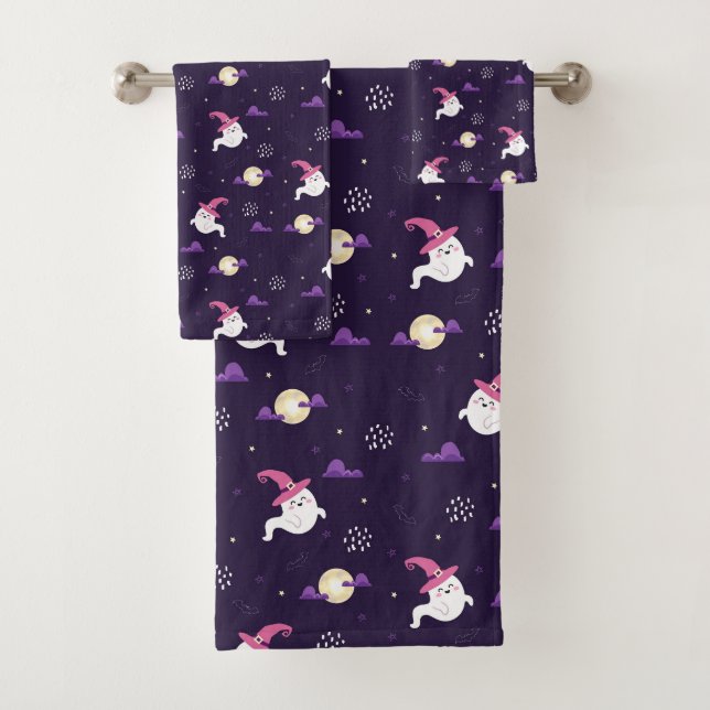 Halloween Theme Bath Towel Set (Insitu)