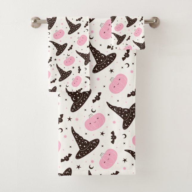 Halloween Theme Bath Towel Set (Insitu)